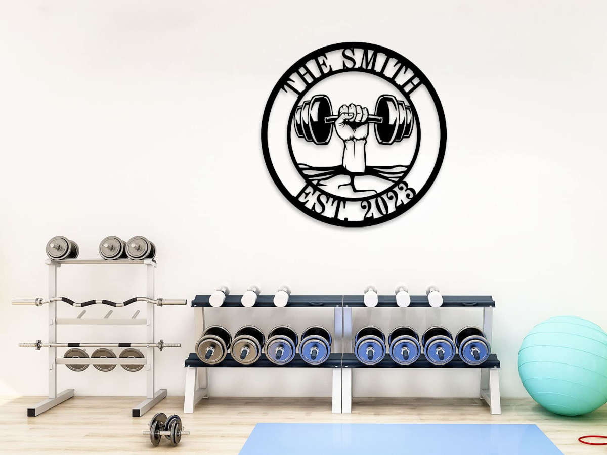 Fitness Themed Metal Sign Secondary image