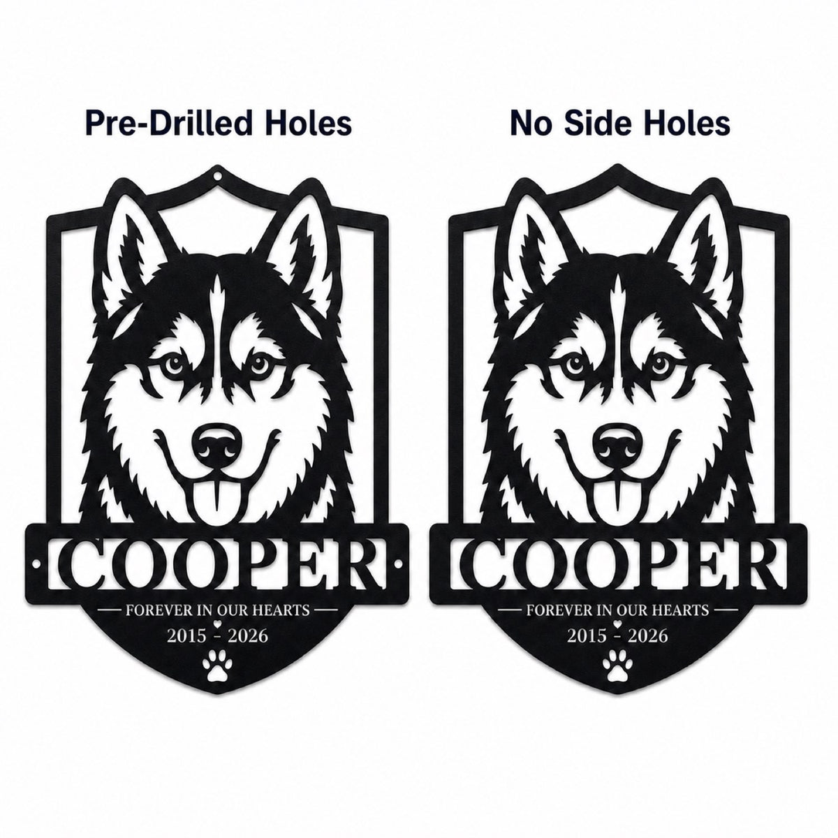 Custom Husky Pet Memorial Metal Sign
