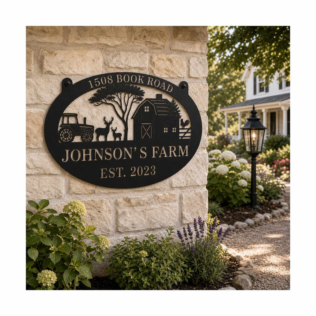 Custom Metal Farm Sign | Personalized Outdoor Ranch Name Plaque Decor ...