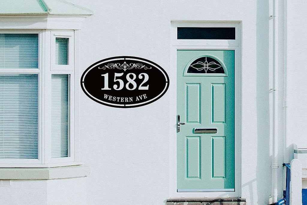 Custom Oval Address Plaque