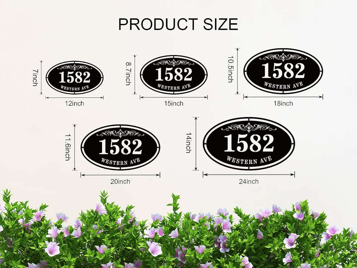 Custom Oval Address Plaque