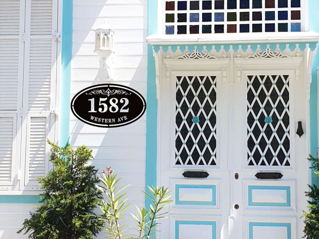 Custom Oval Address Plaque