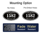 Custom Oval Address Plaque