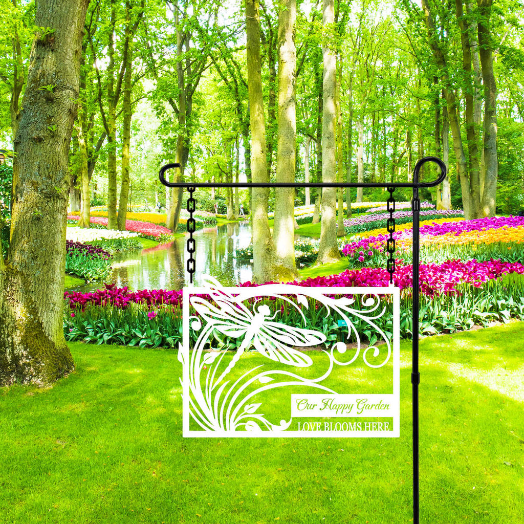 Dragonfly Garden Metal Sign