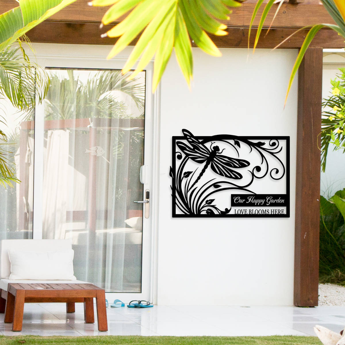 Dragonfly Garden Metal Sign
