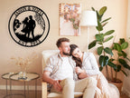 Romantic Couple Metal Sign