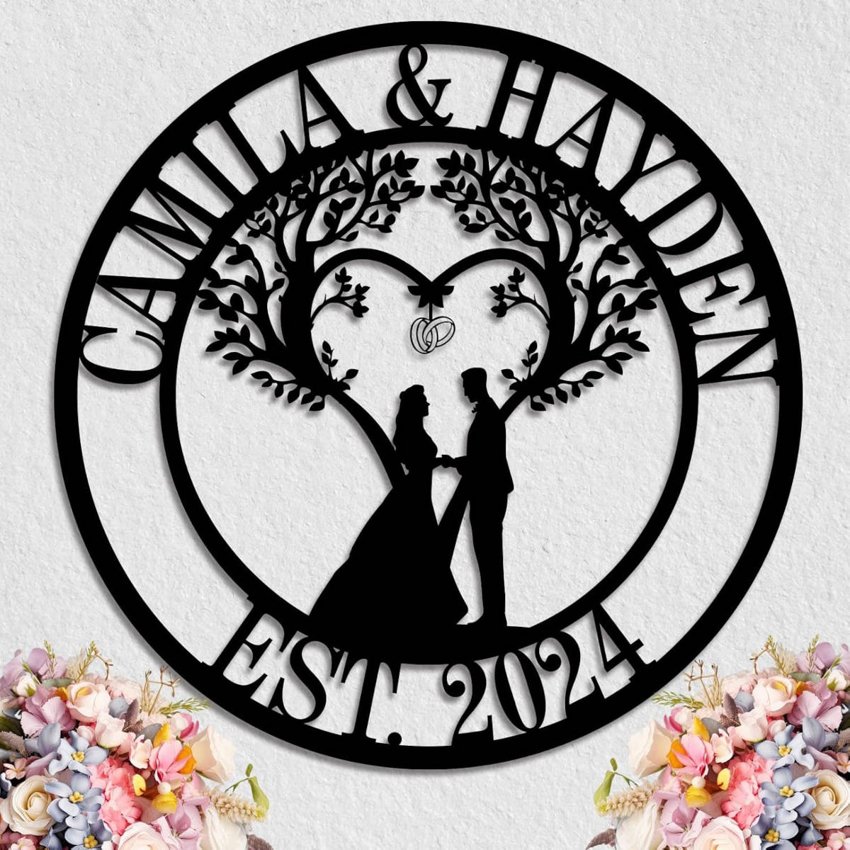 Wedding Couple Metal Sign Main image