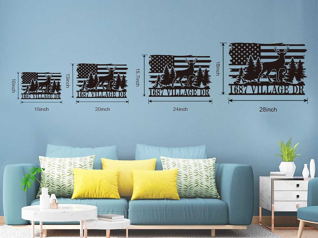 Custom Flag Address Sign