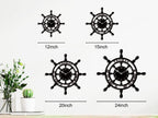 Personalized Nautical Ships Wheel Coordinates Metal Clock