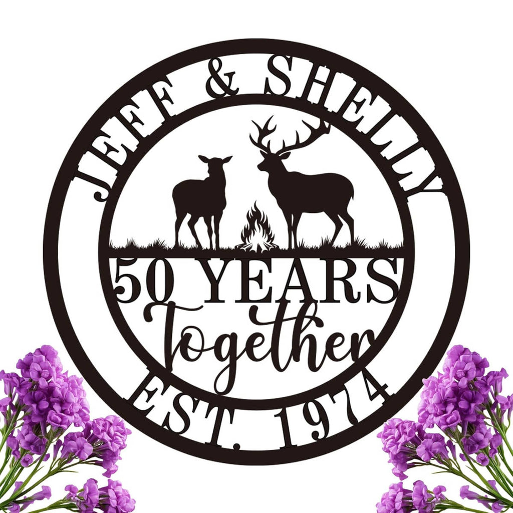 Anniversary Deer Sign