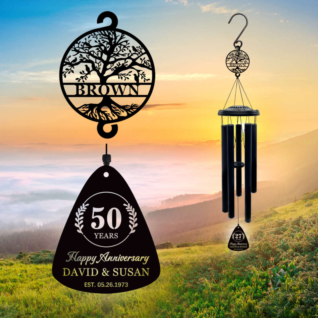Custom Anniversary Wind Chime Main image