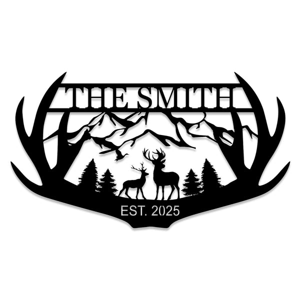 Custom Deer Antler Sign