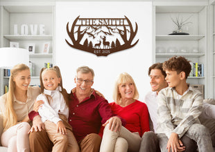 Custom Deer Antler Sign