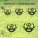 Custom Antler Monogram Name Sign