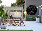 Custom Backyard Welcome Sign