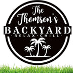 Custom Backyard Welcome Sign