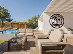Poolside Metal Sign