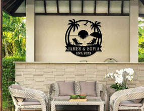 Custom Beachhouse Metal Sign