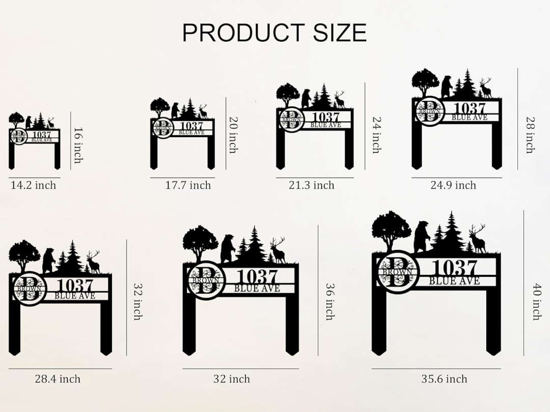 Custom Wildlife Address Sign