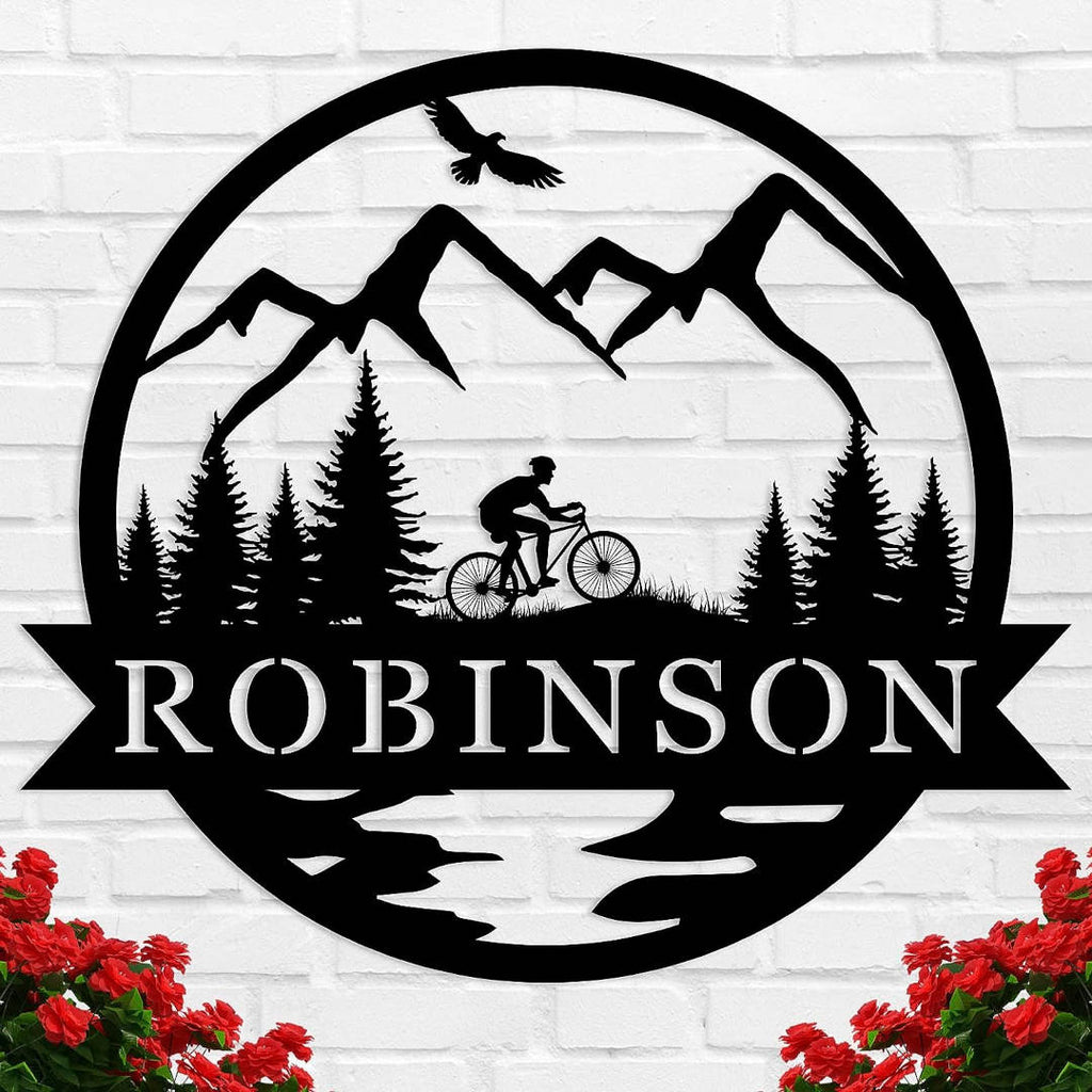 Mountain Bike Metal Sign