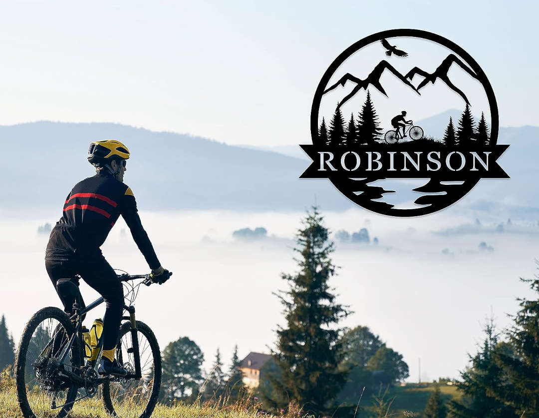 Mountain Bike Metal Sign