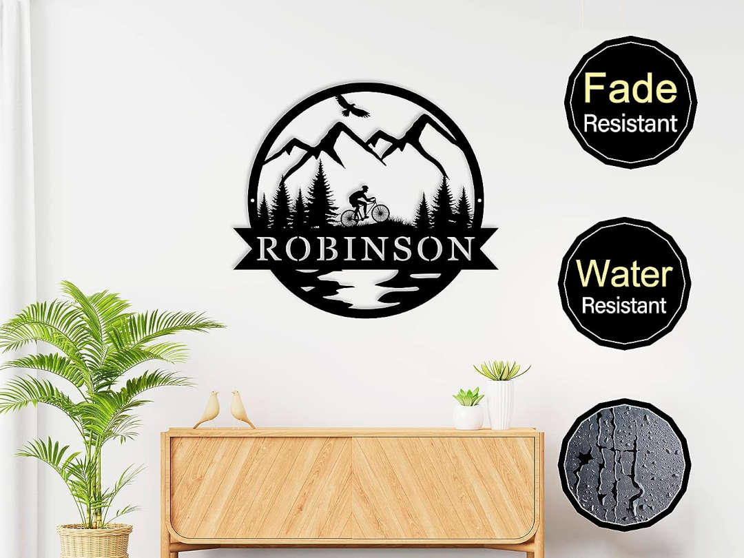 Mountain Bike Metal Sign