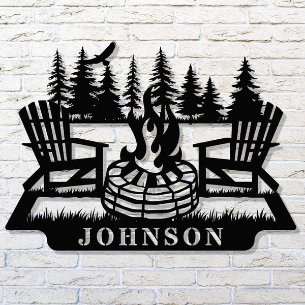 Campfire Metal Sign