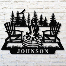 Campfire Metal Sign