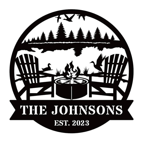 Personalized Campfire Steel Art