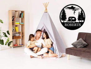 Camping Metal Sign