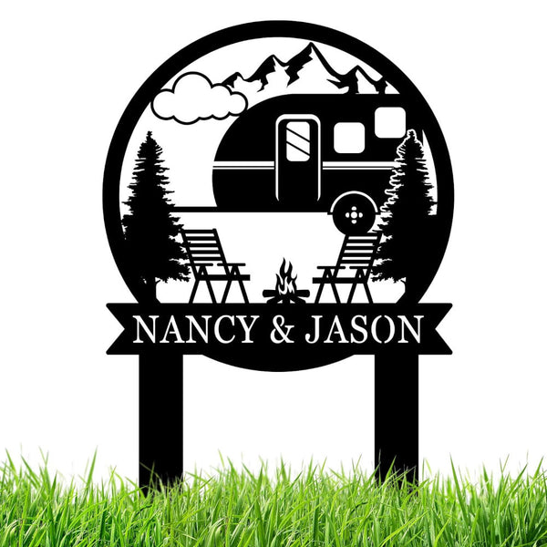 Personalized Camping Adventure Sign