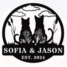 Cat Couple Sign
