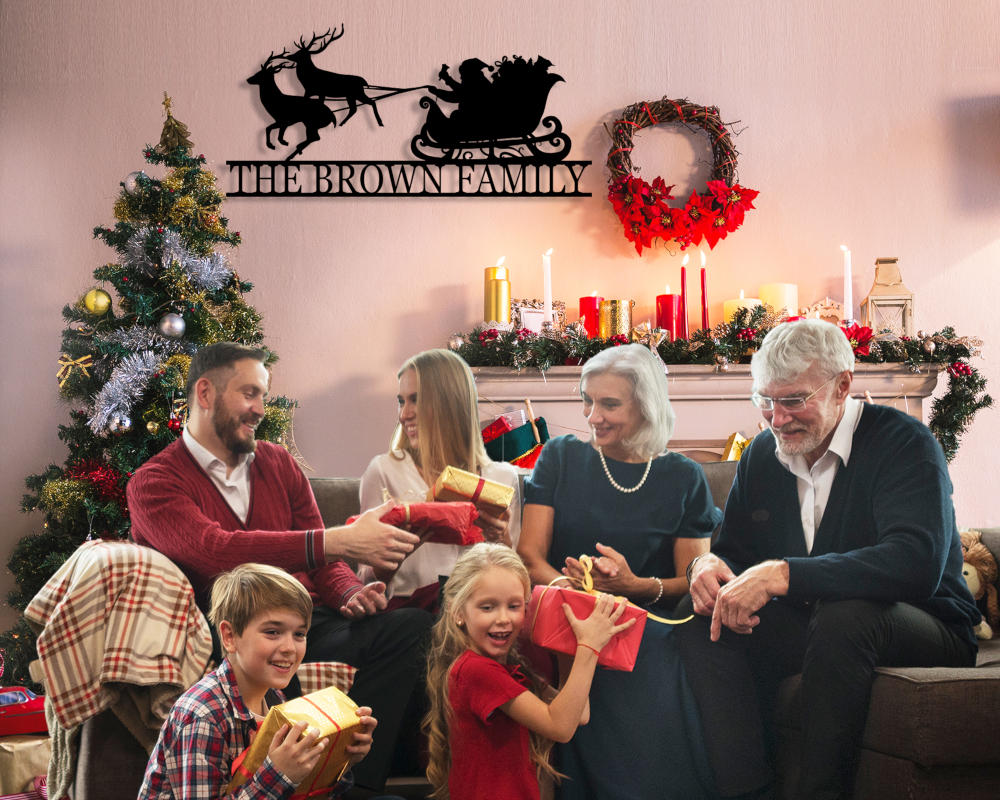 Santa Sleigh Sign