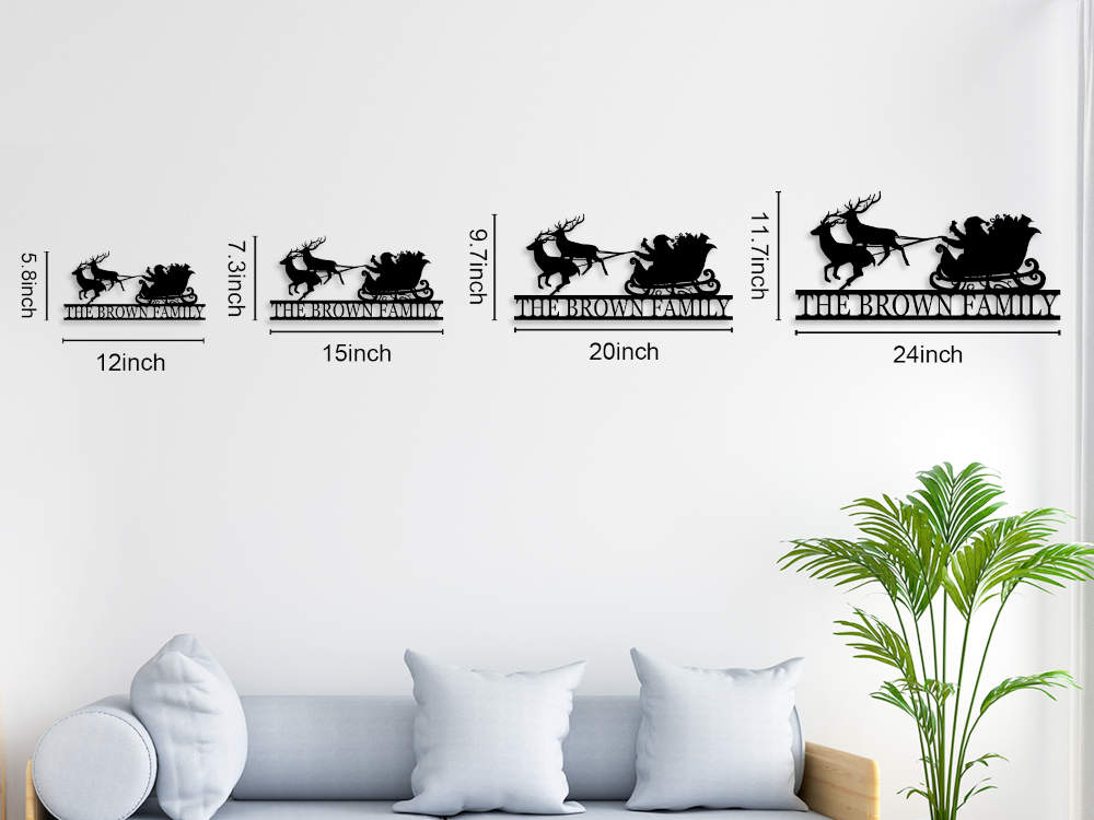 Santa Sleigh Sign