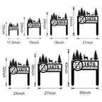 Custom Deer Metal Address Yard Sign