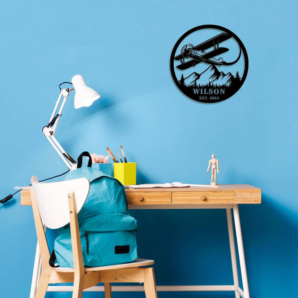 Custom Airplane Metal Sign