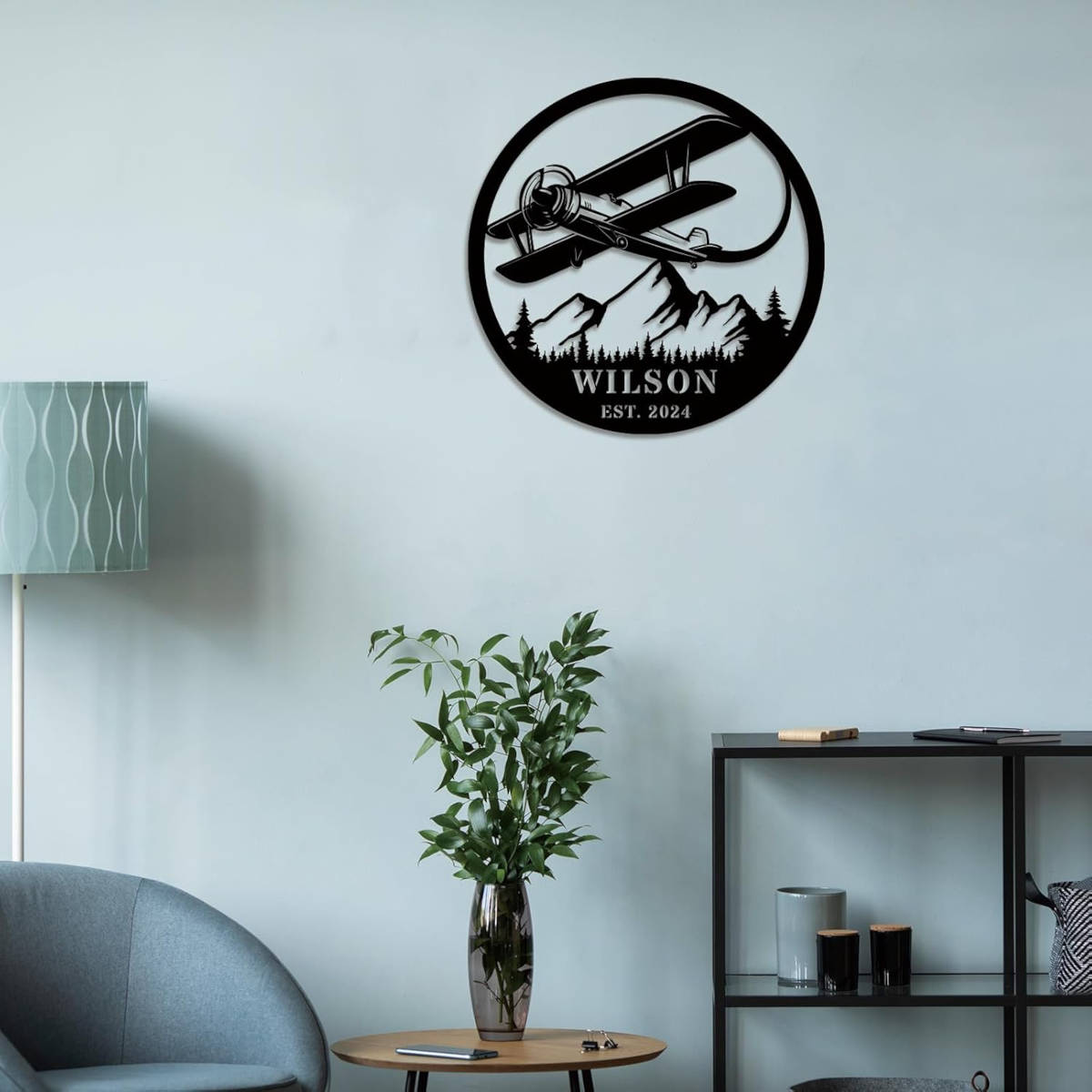 Custom Airplane Metal Sign