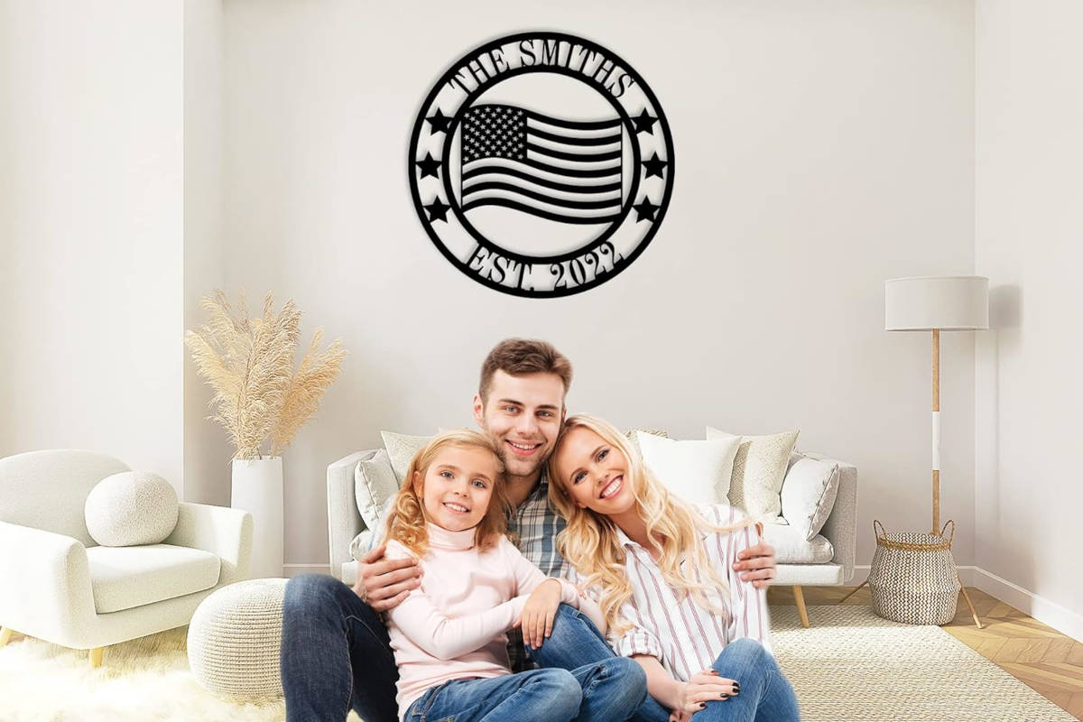 Custom American Flag Steel Decor