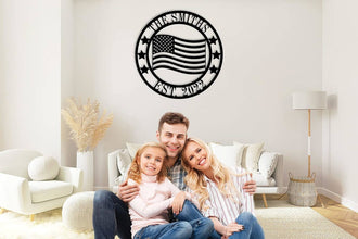 Custom American Flag Steel Decor