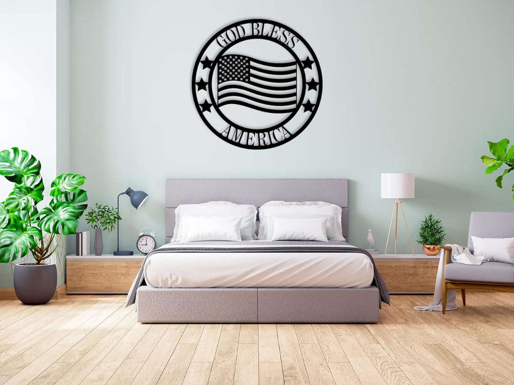 Custom American Flag Steel Decor