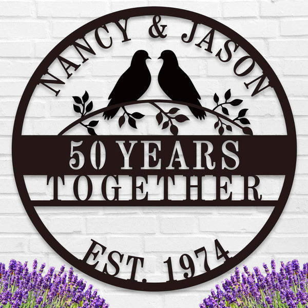 Custom Anniversary Metal Sign