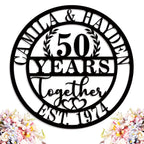 Custom Anniversary Metal Sign with your names and est date