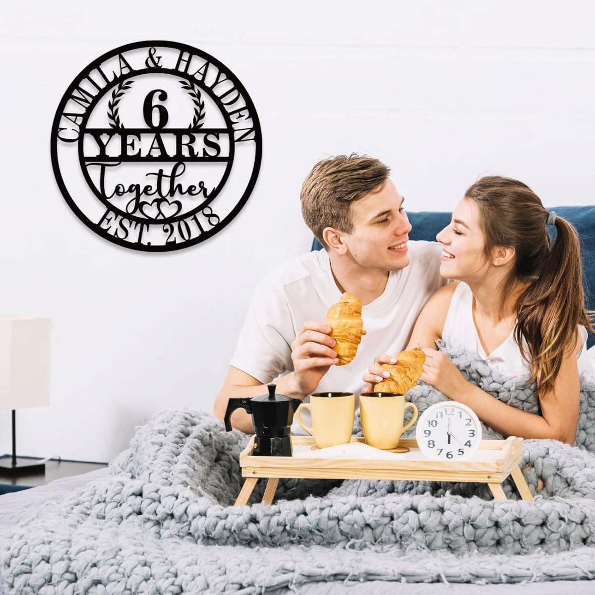 Custom Anniversary Metal Sign with your names and est date