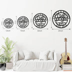 Custom Anniversary Metal Sign with your names and est date