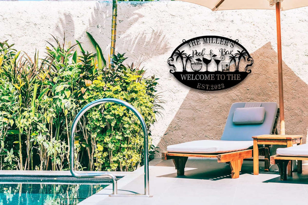 Custom Pool Bar Sign