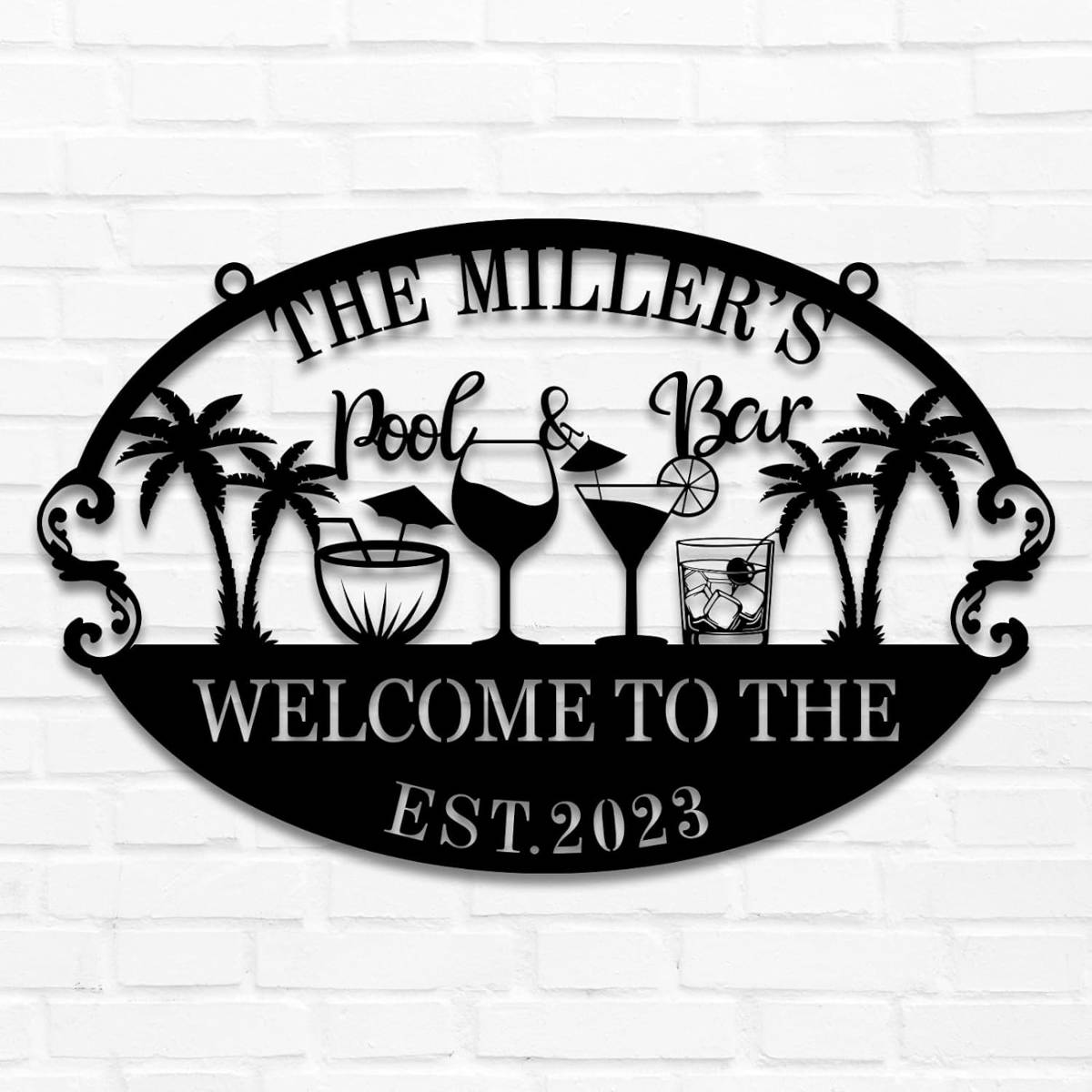 Custom Pool Bar Sign Main image
