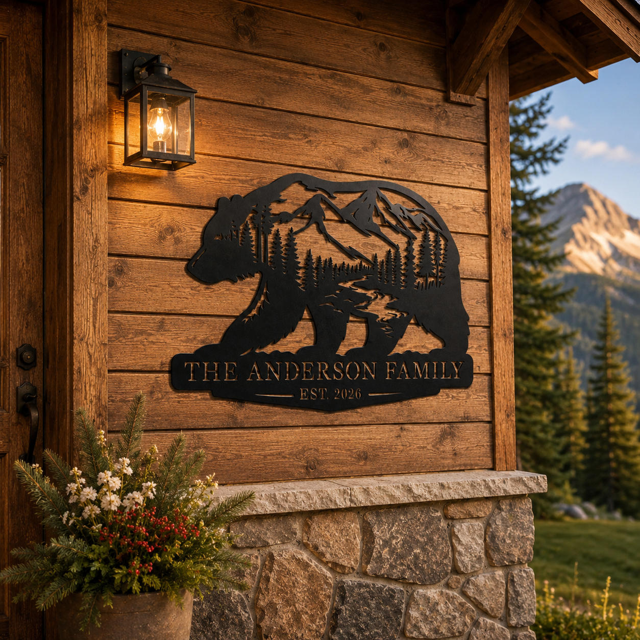 Custom Bear Mountain Metal Name Sign Secondary image