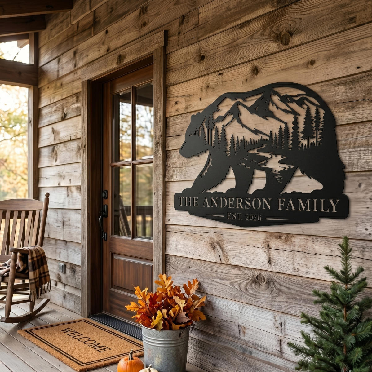 Custom Bear Mountain Metal Name Sign Secondary image