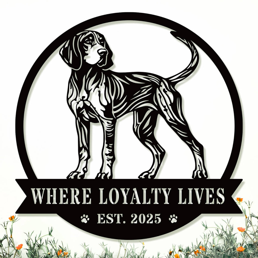 Custom Blue Tick Hound Sign