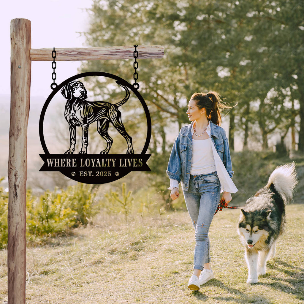 Custom Blue Tick Hound Sign